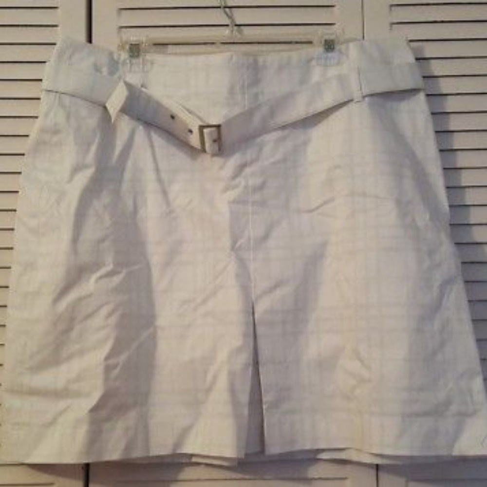 Beige & Light Gray Plaid Skort Skirt size 16